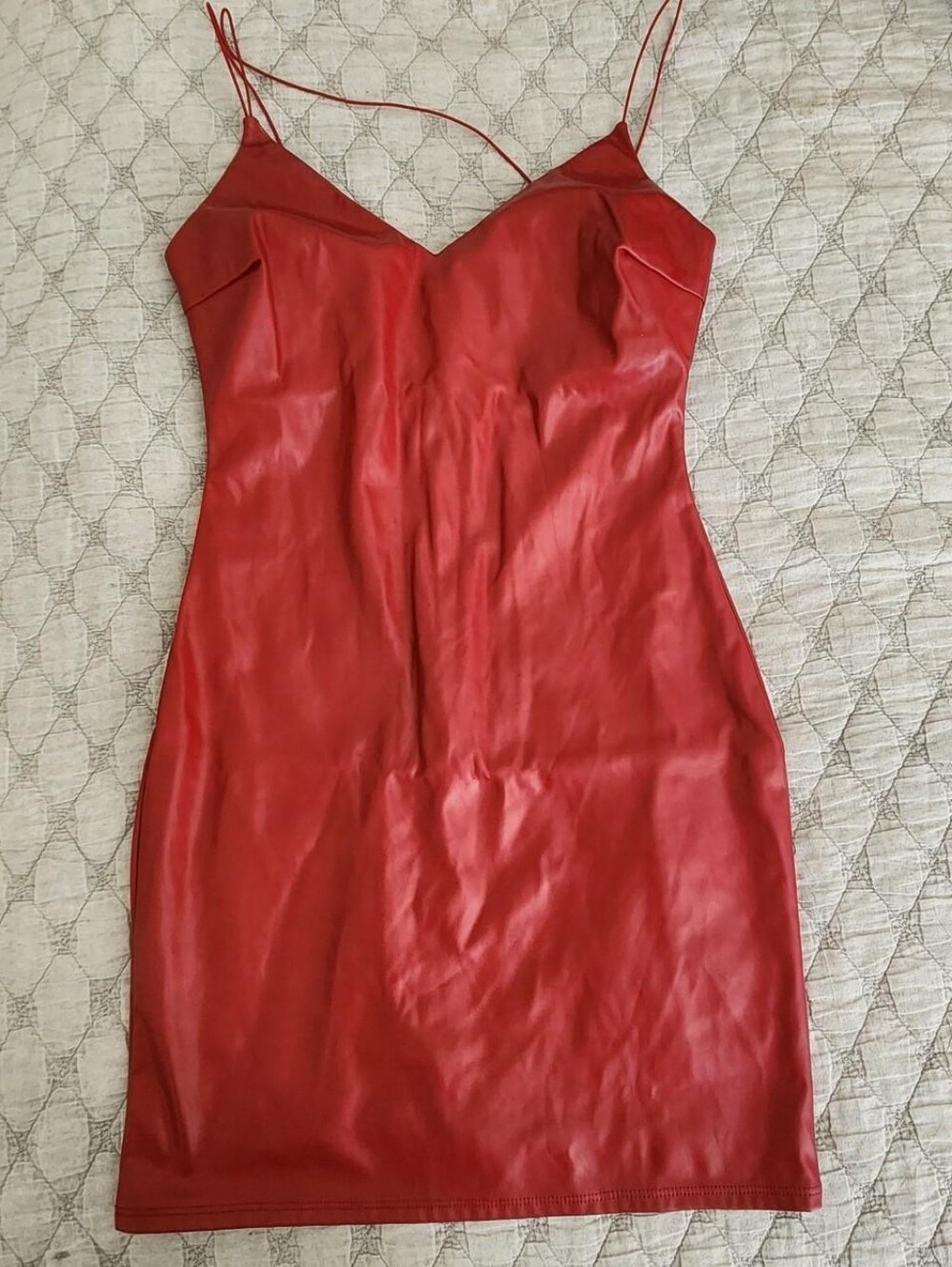 Fashion Nova "Make It Sexy" Faux Leather Mini Dress ❤️ M Nwot